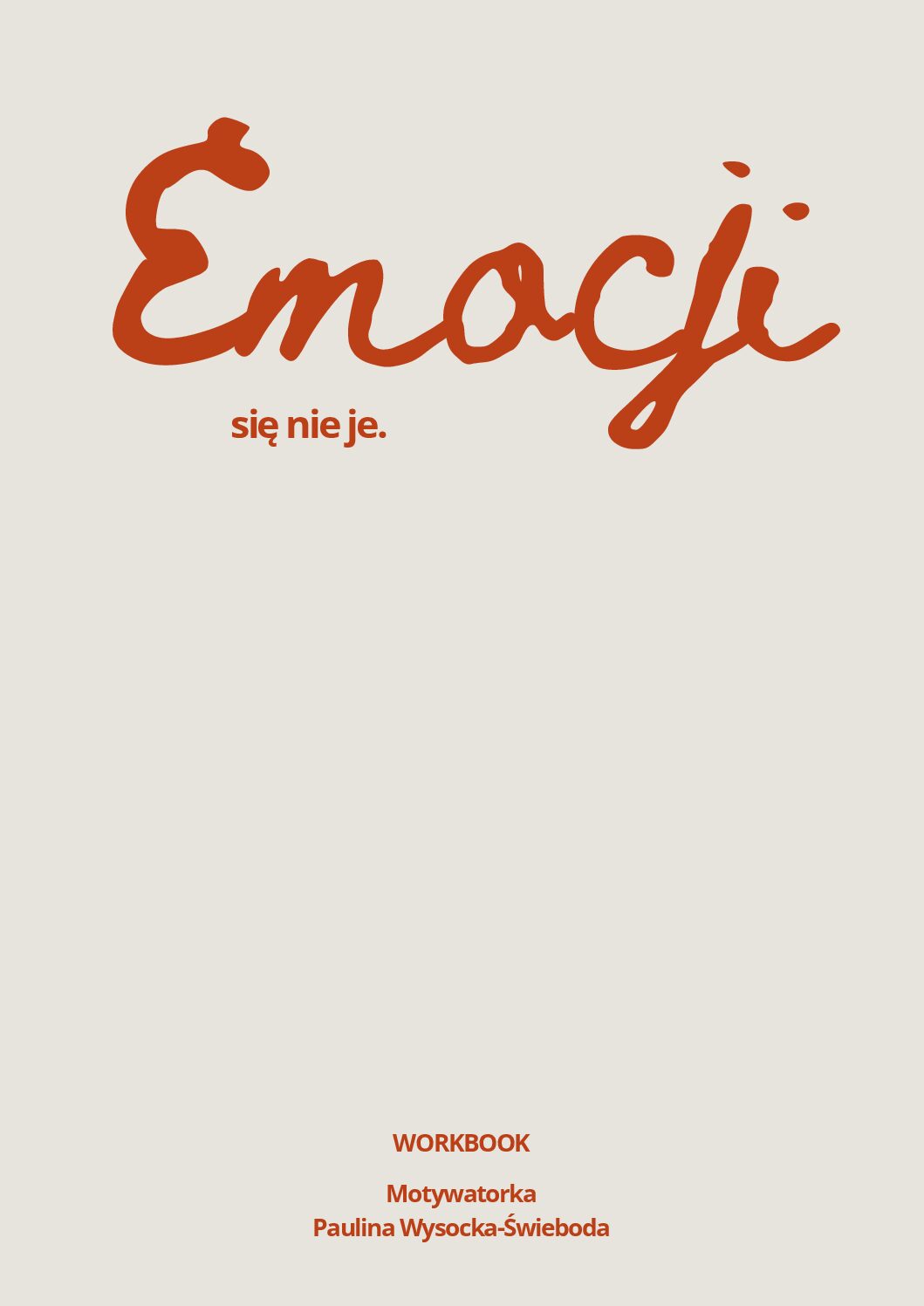Emocji się nie je | WORKBOOK